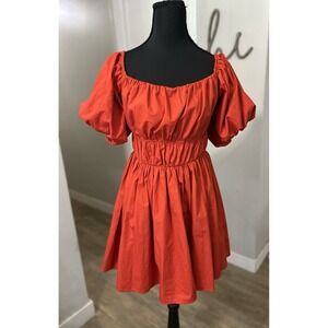 Abercrombie & Fitch NWT Red Tiered Sleeve Boho Dress Size Large (Orig. $80)